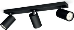 Philips Myliving Spot Kosipo, 3-flammig, Schwarz