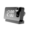 Projektorwecker Für Schlafzimmer, Digitalwecker Mit 0-100% Dimmer Und 2 USB-Ladeanschlüssen, 180° Drehbarer Projektor, Doppelwecker, Snooze, Klares LED-Display, Digitaluhr Für Vielschläfer, Schwarz