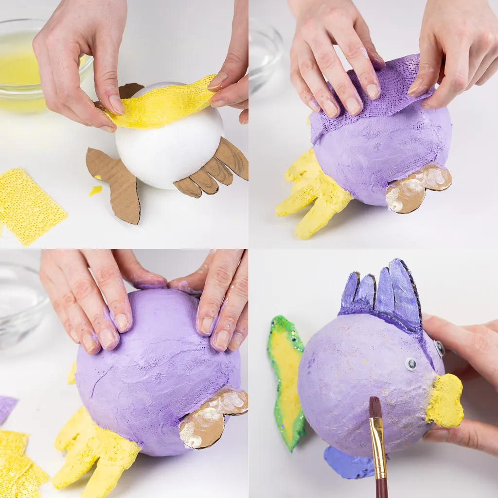 Navaris 8x Babybauch Gipsbinden - Gipsabdruck Binden Set 5 X 300cm - Gips Abdruck Bandagen Zum Basteln - Gipsbänder Für Baby Bauch - Gelb - Image 2