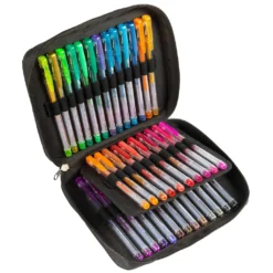 Colorya Gelstifte Set - 36 Metallic & Glitzer Gelstifte Mit Tragetasche - Perfekt Für Malbücher Für Erwachsene, Mandala Ausmalen, Bullet Journals, Zeichnen, Fotoalben, Basteln, Kritzeln