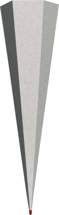 Roth Schultüten-Rohling Groß Aus Karton Zum Basteln - 100 Cm 6-eckig Rot(h)-Spitze Ohne Verschluss