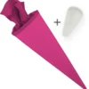 Itenga Set Pink Bastelschultüte Rohling 70 Cm Rund + Schultüten Spitzenschutz