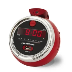 METRONIC Radiowecker Mit Projektion Cherry