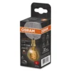 OSRAM Vintage 1906 LED-Lampe Mit Gold-Tönung, 3,4W, 250lm, Klassische Tropfenlampe (Classic P) Mit E14-Sockel, Warmweiße Lichtfarbe, Spiralförmiges Filament, Dimmbar, Bis Zu 15.000 Std. Lebensdauer