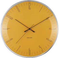 Karlsson Wanduhr 'Dragonfly' Aluminium Curry-gelb, Ø 40 Cm