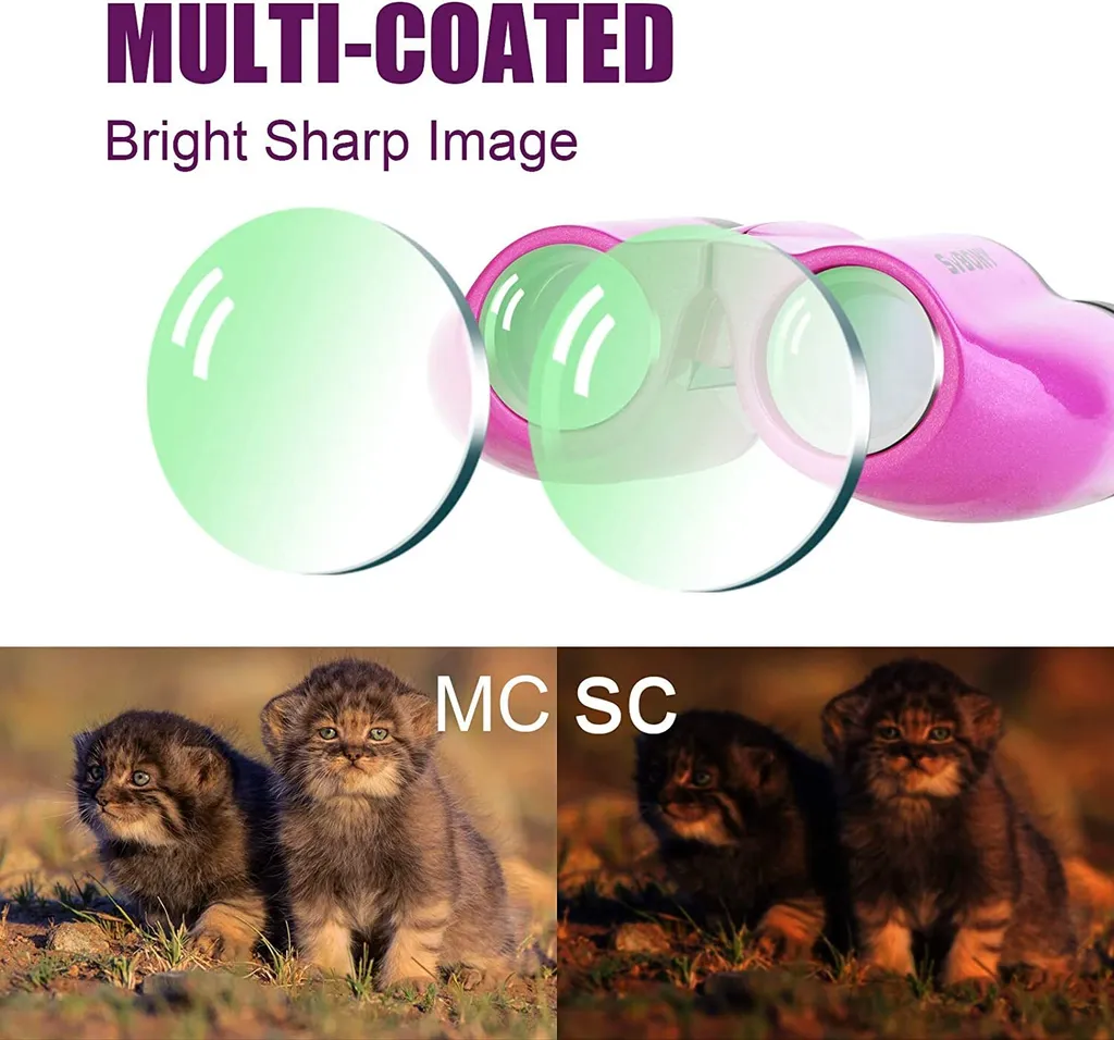 Svbony SV26 Fernglas Für Kinder, FMC-grün, 8x21 Fernglas Vogelbeobachtung Outdoor-Aktivitäten, Geschenken Für Jungen, Mädchen (Rosarot) - Image 2