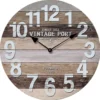 Wanduhr XL "Vintage Port" Nostalgie Ø 45cm Uhr Retro Shabby Chic Im Holzdesign