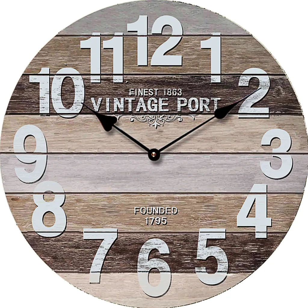 Wanduhr XL "Vintage Port" Nostalgie Ă 45cm Uhr Retro Shabby Chic Im Holzdesign