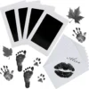 Pfotenabdruck Set Hund & Katze, 4 Pcs Handabdruck Baby Hundepfoten Abdruck Machen, Paw Print Stamp Pad, Fussabdruck Baby Stempelkissen, Baby Fußabdruck, Pfotenabdruck-Set,Baby Tintenabdruckset