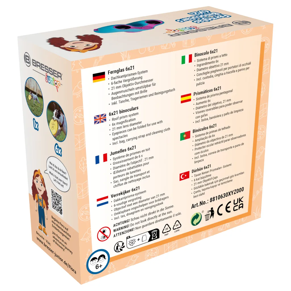 BRESSER JUNIOR 6x21 Kinderfernglas In Verschiedenen Farben Farbe: Blau - Image 9