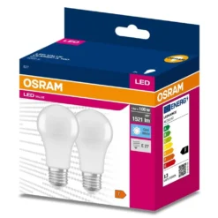 Set 2x Glühbirne LED A60 E27 13W =100W 4000K Neutral NW 1521lm Osram