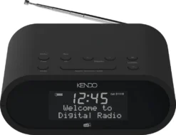KENDO DAB Clock 21EX Schwarz Radiowecker (DAB+, UKW, Wecker, Ladestation, Sleeptimer)