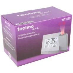 Wt 538 Projektions-Uhr Funk-Wecker Funkuhr Temperatur Funkwecker Technoline Touchsensor