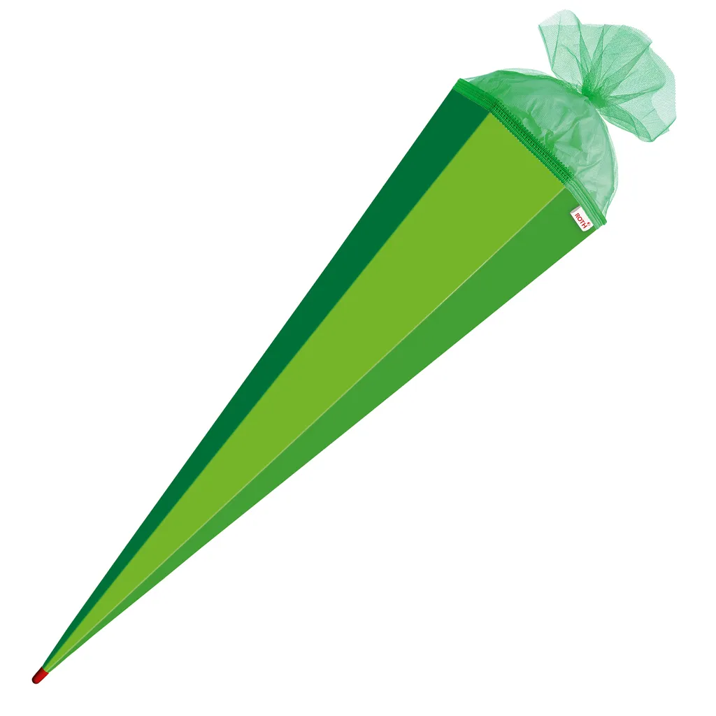 Roth XXL-Bastelschultüte 100 Cm Grün Sechseckig - Extra Stabil Durch Rot(h)-Spitze Mit Tüll-Verschluss - Image 6