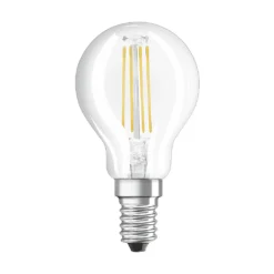 Osram LED Leuchtmittel Retrofit CL P 40 E14 4W 2er Pack Warmweiß, Klar