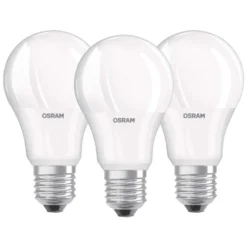 Osram LED Lampe Ersetzt 75W E27 Birne - A60 In Weiß 10W 1055lm 2700K 3er Pack