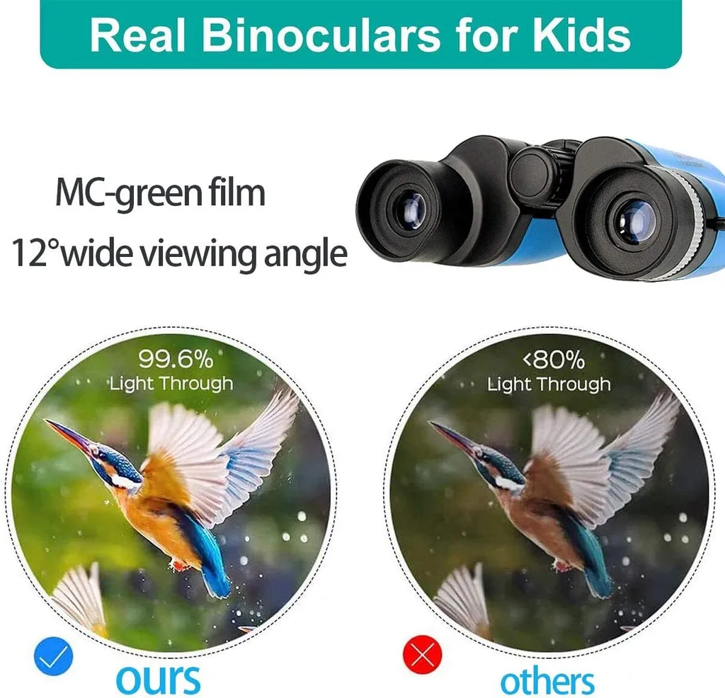 Svbony SV26 Fernglas Für Kinder, FMC-grün, Bak7, Kinderfernglas Ab 3-12 Jahre, 8x21 Fernglas, Geschenken Für Jungen Mädchen(Blau) - Image 4