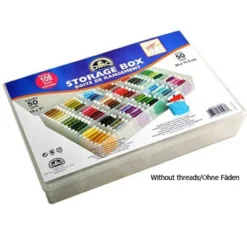 DMC Aufbewahrungsbox Für Stickgarn Inkl. 50 Karton-Garnkarten 26x17,5x4,5 Cm