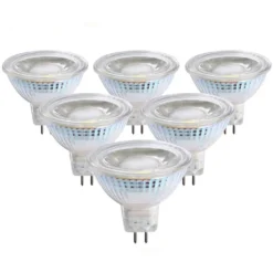 6 Stück 5W MR16 LED Glühbirne AC/DC12V COB Lampe Leuchtmittel Warmweiß