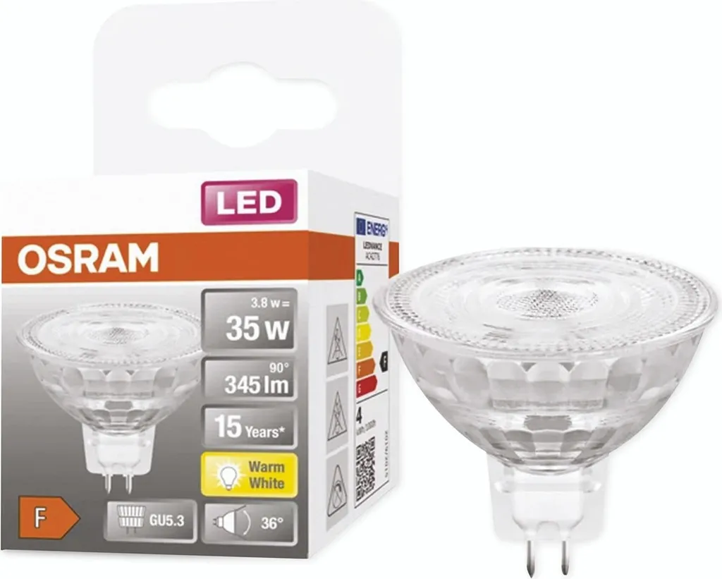 OSRAM Star Reflektor LED-Lampe Für GU5.3-Sockel, Klares Glas ,Warmweiß (2700K), 345 Lumen, Ersatz Für Herkömmliche 35W-Leuchtmittel, Nicht Dimmbar, 1-er Pack - Image 3