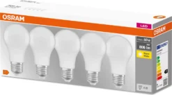 Osram LED-Lampe, EEK: F, E27, 8,5 W, 806 Lm, 2700 K, 5er Set