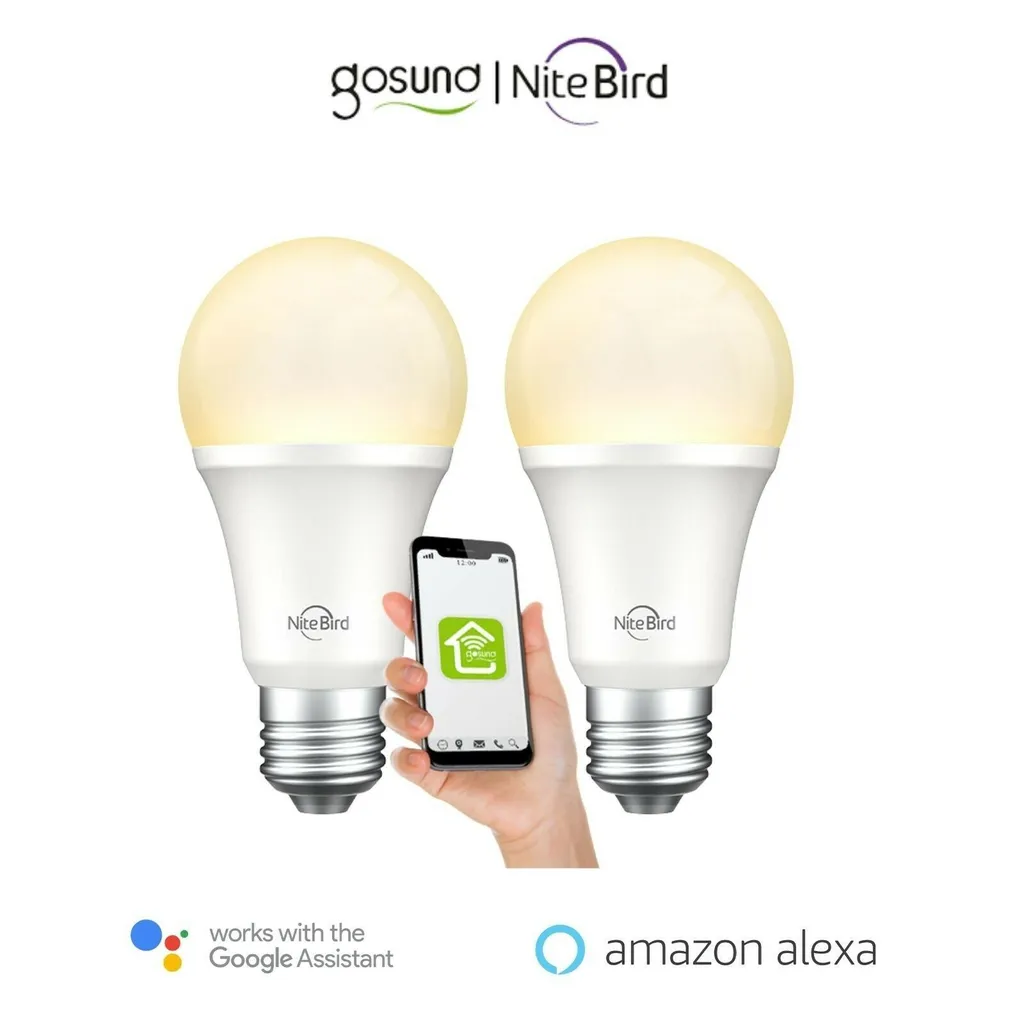 Gosund NiteBird Wifi Birne Smart Alexa Google Warmweiß Lichtfarbe Sprachbedienung E27 8W 2 Stk - Image 8
