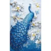 Blau Peacock Diamant Painting DIY 5D Diamant Malerei Diamond Painting Kits Für Zuhause Wanddekoration 30 X 45 Cm
