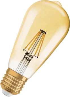 Osram LED Leuchtmittel Vintage 1906 Edison E27 4W Warmweiß, Amber