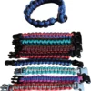 TE-Trend Paracord Seil Set 19-teilig Parachute Fallschirm Kernmantel Seil Bastelset Steckschliesser Armband Schlüsselanhänger