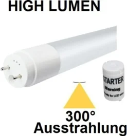 90 Cm HIGH LUMEN LED-Röhre T8 / G13, 14 Watt, 1890 Lumen, 300° Ausstrahlung, Lichtfarbe Tageslichtweiß / Kaltweiß 6000K Entspricht 24 Watt Leuchtstoffröhre