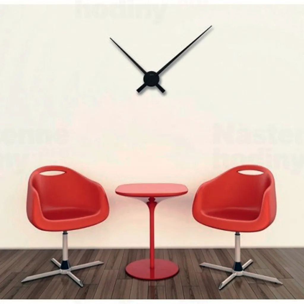 XL NeXtime Wanduhr HANDS Ø 70cm Aluminium Schwarz Quarzuhr Wohnzimmer Uhr - Image 5