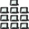 Lospitch 10X LED Fluter Flutlicht Strahler 10W Scheinwerfer Baustrahler Außen Lampe IP65 Kaltweiß