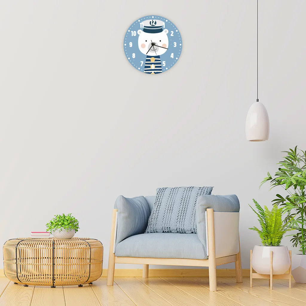 Wanduhr Für Kinder Im Eisbär Design - Image 3