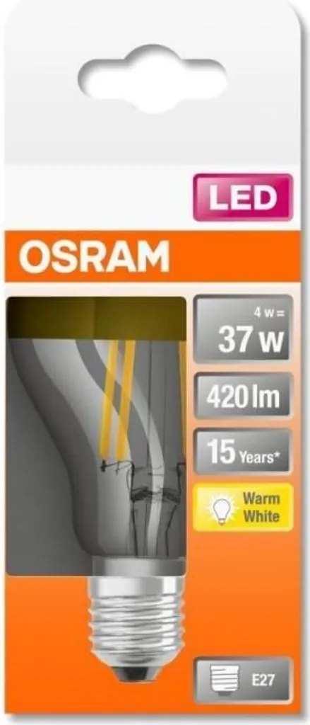Osram LED Filament Leuchtmittel Birne Star Classic 4W = 37W E27 Koipfspiegel Gold 420lm Warmweiß 2700K - Image 3
