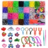 Loom Bänder Set, 1500 Bunt Gummibänder Starter Box Mit Webrahmen Und Haken Rainbow Loombänder, DIY Silikon Ringe Freundschaftsbänder Für Armbände, Kinderspielzeug