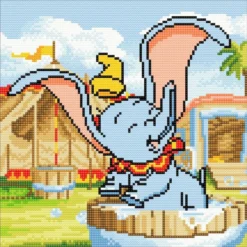 CRAFT Buddy Spielwaren Dumbo's Bad Crystal Art 30x30cm Paillettenbilder Basteln & Kreativitätsspielzeug