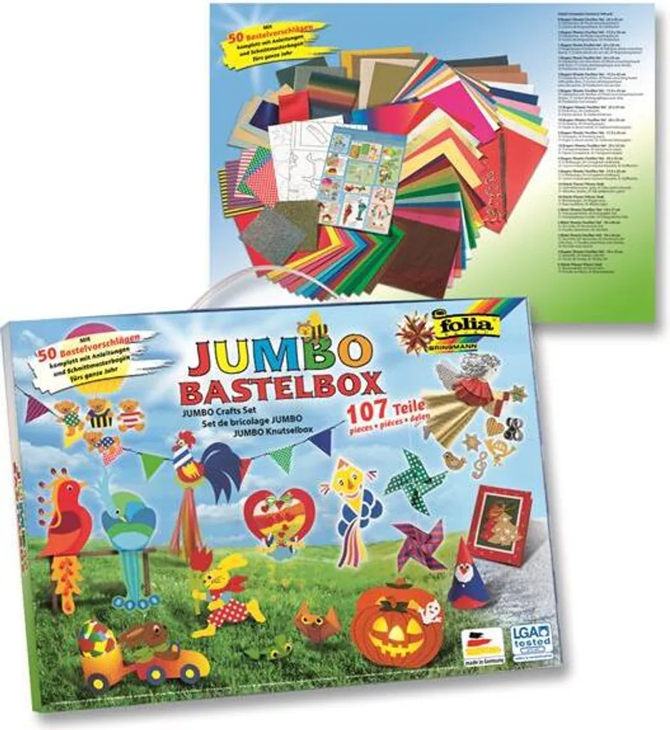 Folia Bastelpapier Koffer Jumbo 107-teilig - Image 8