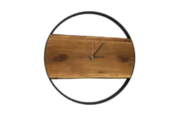 XXL Wanduhr Mit Stahlrahmen Aus Massiver Eiche Ø 58 Cm Von Holz4home® : Ø 58