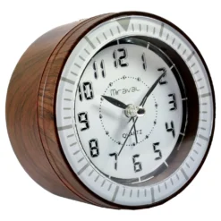Miraval Quarzwecker Holzoptik Lautlos Kein Ticken Snooze Und Licht-Funktion Retro Wecker - 4-ADK0421-4
