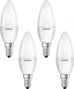 Osram LED BASE B40 Kerze E14 5,7W Warmweiß 4er