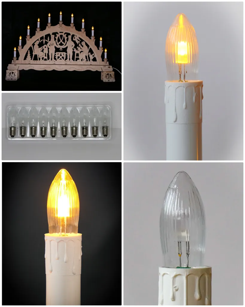 10 St. E10 LED-Ersatzlampen Glühbirnen Topkerze Für Lichterkette 8V-55V/0.2W - Image 3