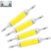 4 Stück R7S 5W LED Weiß Lampe Dimmbare COB Glasröhre Ersetzen Halogenlampe 100W