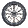 Wanduhr 40x40cm Ornamente Schwarz Kupfer Shabby Chic Vintage Uhr Deko Industrial