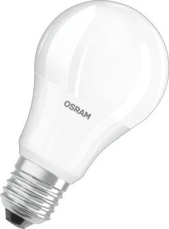 OSRAM LED Base Classic A, In Kolbenform Mit E27-Sockel, Nicht Dimmbar, Ersetzt 60 Watt, Matt, Warmweiß - 2700 Kelvin, 3er-Pack