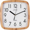 JVD H615.3 Wanduhr Quarz Analog In Holz Optik Eckig Leise Ohne Ticken