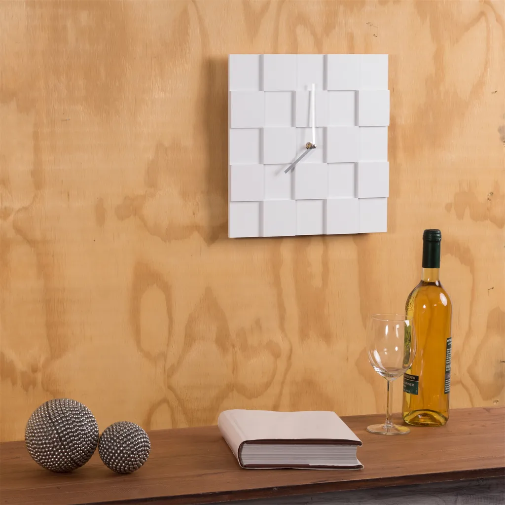 DESIGN WANDUHR 3D PLATES | 30cm Quadratische Küchenuhr Moderne Wanduhr - Image 6