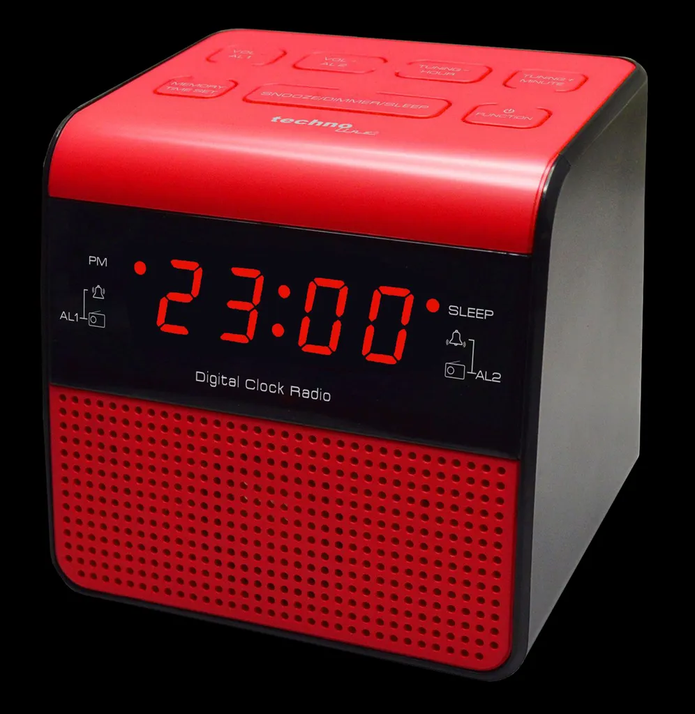Wt 463 Radiowecker Weckradio Wecker Uhr Rot Led Ziffern 2 Weckzeiten
