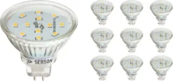 10x LED Lampen MR16 GU5.3 Warmweiss 5W RA97 Flimmerfrei 12V Leuchtmittel SEBSON