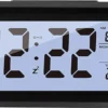 LED Wecker Digital Alarmwecker Uhr Kalender Beleuchtet Schlummerfunktion Alarm (Schwarz)