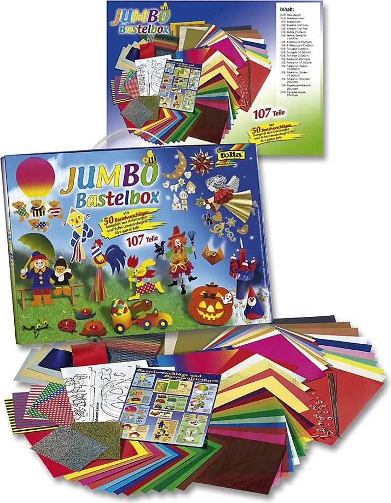 Folia Bastelpapier Koffer Jumbo 107-teilig - Image 4